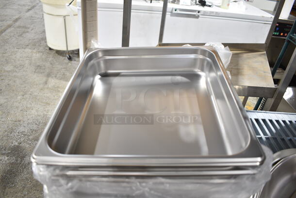 14 BRAND NEW! Stainless Steel Items; 1/2 Size Drop In Bins, Oval Trays, Dome Cover. 14 Times Your Bid! - Image 5 of 8