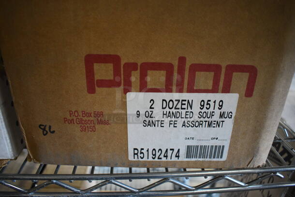 24 BRAND NEW IN BOX! Prolon Multi Colored Poly Handled Soup Mugs. 6.5x4x2. 24 Times Your Bid! - Image 3 of 3