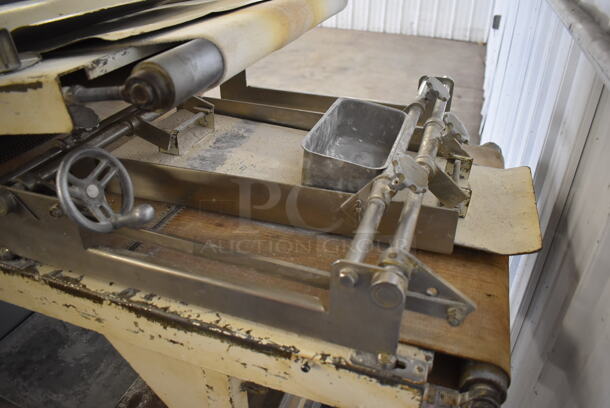 Moline Metal Commercial Floor Style Dough Sheeter on Commercial Casters. 250 Volts, 3 Phase. 56x30x55 - Image 9 of 9