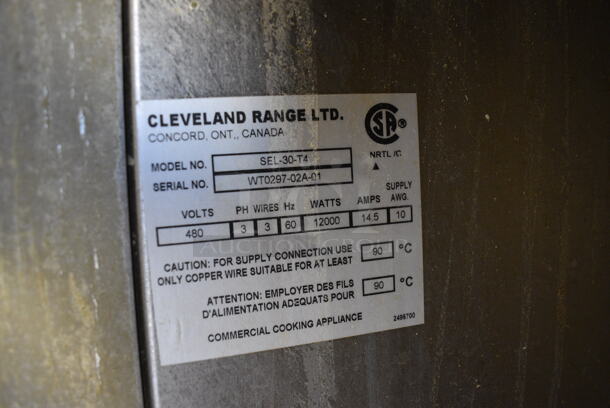 Cleveland SEL-30-T4 Stainless Steel Commercial Floor Style Electric Powered Braising Pan. 480 Volts, 3 Phase. 37x39x40 - Image 9 of 9