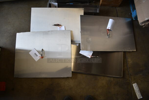 4 BRAND NEW SCRATCH AND DENT! Stainless Steel Fryer Cover; Pitco 2101502-C 19 1/2" x 24 1/4" Stainless Steel Fryer Cover, 2 Pitco B2101501-C 15 1/2" x 24 1/4" Stainless Steel Fryer Cover, Pitco B3307401-C 23 1/8" x 14 15/16" Stainless Steel Fryer Cover. 4 Times Your Bid!  - Image 2 of 11