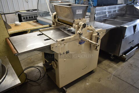 Triumph Metal Commercial Floor Style Cookie Dough Depositor on Commercial Casters. 115 Volts, 1 Phase. Tested and Working!