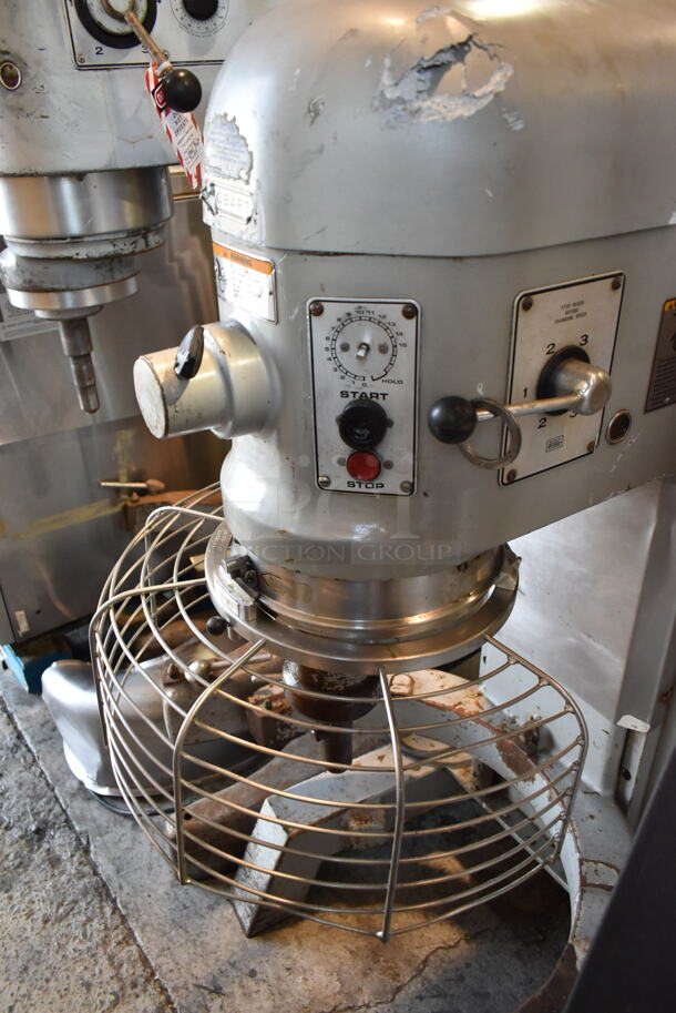 Hobart L-800C Metal Commercial Floor Style 80 Quart Planetary Dough Mixer w/ Bowl Guard. 480 Volts, 3 Phase.   - Image 4 of 12