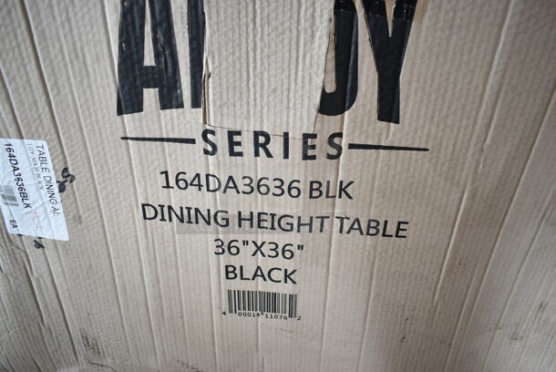 BRAND NEW SCRATCH AND DENT! Lancaster Table & Seating 164DA3636BLK Alloy Series 36" x 36" Onyx Black Standard Height Outdoor Table. No Legs. - Image 2 of 3