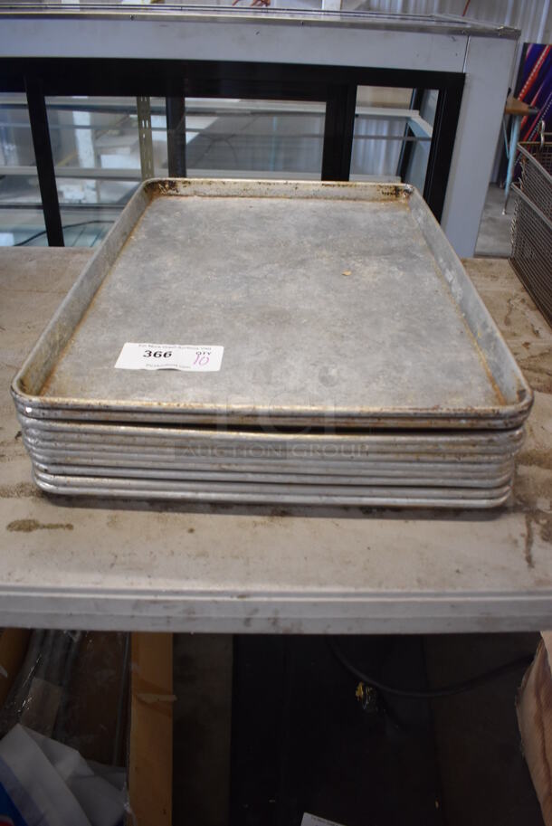 10 Metal Full Size Baking Pans. 18x26x1. 10 Times Your Bid! - Image 1 of 4