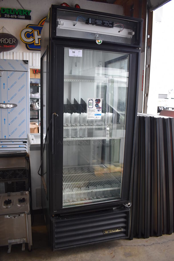 2011 True GEM-26 Metal Commercial Single Door Reach In Cooler Merchandiser w/ Poly Coated Racks on Commercial Casters. 115 Volts, 1 Phase. 30x31x82. Tested and Working! - Image 2 of 5