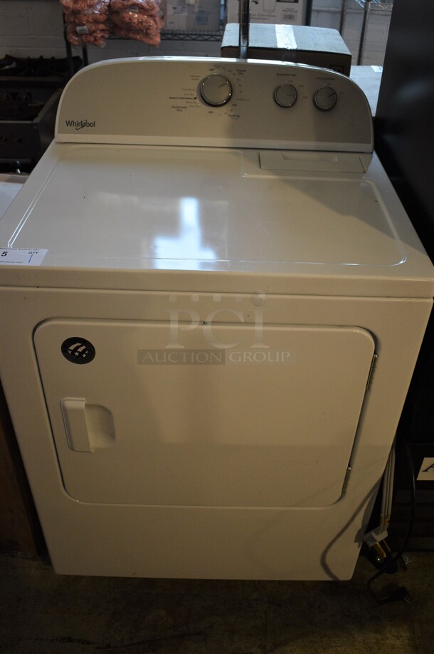 Whirlpool Model WED4815EW1 Metal Front Load Dryer. 120/208-240 Volts, 1 Phase. 29x26x42