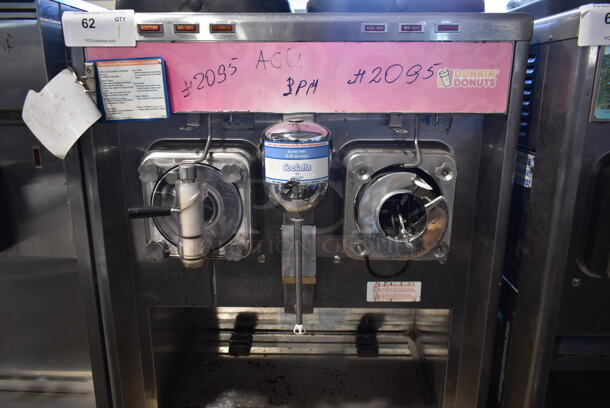 Taylor 342D-27 Stainless Steel Commercial Floor Style Air Cooled 2 Flavor Frozen Beverage Machine w/ Drink Mixer Attachment on Commercial Casters. 208-230 Volts, 1 Phase. - Image 3 of 8