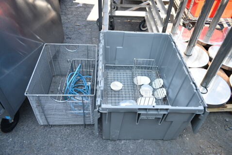ALL ONE MONEY! Lot of Various Items Including Poly Bin and Metal Baskets