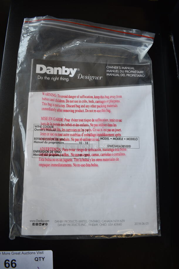 BRAND NEW SCRATCH AND DENT! Danby DWC040A3BSSDD 38 Bottle Free-Standing Metal Wine Cooler Merchandiser. 115 Volts, 1 Phase. Tested and Working! - Image 4 of 5