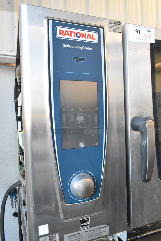 2 2019 Rational Stainless Steel Commercial Combitherm Self Cooking Center Convection Ovens on Commercial Casters. Top Model: SCC WE 62. Bottom Model: SCC WE 102. 480 Volts, 3 Phase. 2 Times Your Bid! - Image 6 of 11