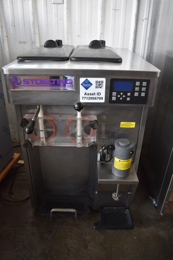 2014 Stoelting Model SF121-38I2 Stainless Steel Commercial Countertop Air Cooled 2 Flavor w/ Twist Soft Serve Ice Cream Machine. 208-240 Volts, 1 Phase. 22x33x34 - Image 1 of 8