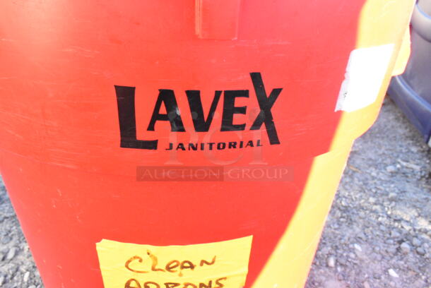 9 Poly Trash Cans Including 1 Lavex Red and 8 Rubbermaid Brute Gray. 9 Times Your Bid! - Image 5 of 5