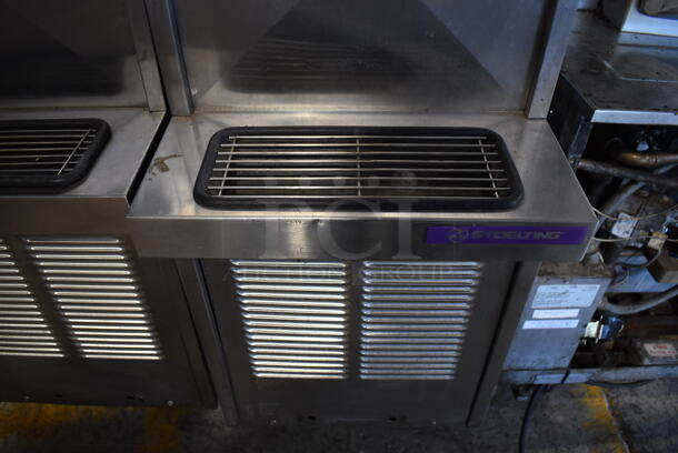 Stoelting 237R-109G Stainless Steel Commercial Floor Style Air Cooled 2 Flavor w/ Twist Soft Serve Ice Cream Machine on Commercial Casters. Goes GREAT w/ Lot 118! 208/230 Volts, 3 Phase. 16x43x67 - Image 4 of 7
