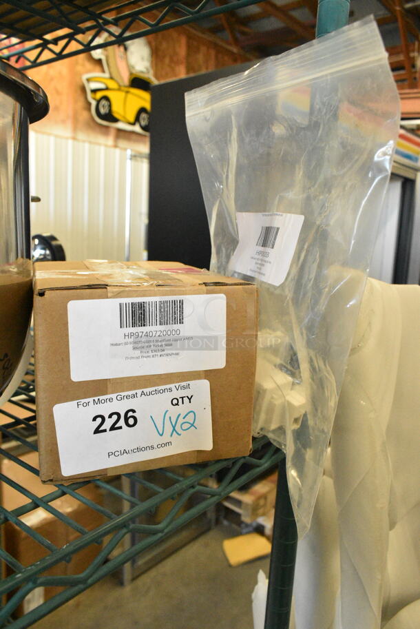 2 BRAND NEW SCRATCH AND DENT! Items Including HP9740720000 Hobart 00-974072-00001 Manifold Upper AM15, HP00918203 Hobart 00-918203 Drain Pump 60 Hz. 2 Times Your Bid!  - Image 1 of 7