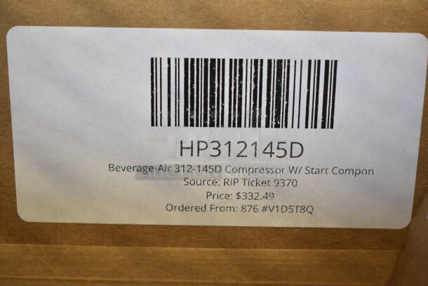 BRAND NEW SCRATCH AND DENT! Beverage-Air 312-145D Compressor W/ Start Compon - Image 3 of 3
