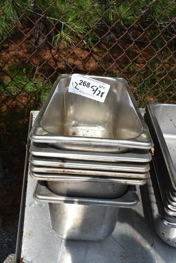 ALL ONE MONEY! Lot of 12 Various Stainless Steel Drop In Bins.  - Image 3 of 3