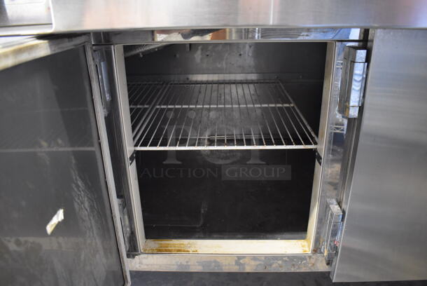 Knight Stainless Steel Commercial Pizza Prep Table Bain Marie on Commercial Casters. 120x39x52. Cannot Test Due To Plug Style - Image 7 of 9