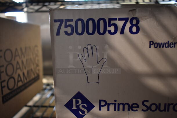 Box of 10 BRAND NEW! Boxes of Prime Source Powder Free Blue Nitrile Gloves Small. - Image 4 of 6