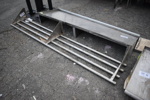 Metal Tray Slide Style Shelf w/ Wall Mount Brackets. 79.5x14x9