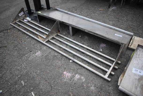 Metal Tray Slide Style Shelf w/ Wall Mount Brackets. 79.5x14x9 - Image 1 of 4