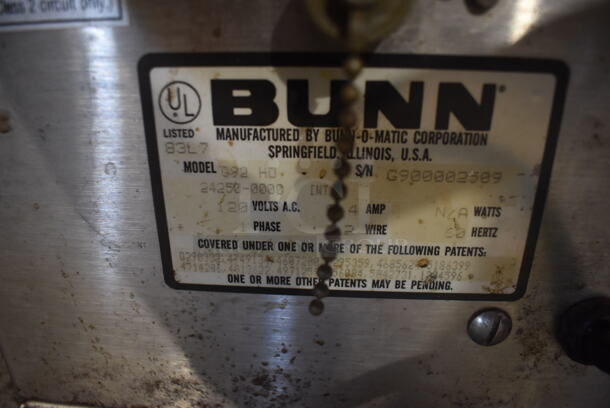 Bunn G92 HD Stainless Steel Commercial Countertop Coffee Bean Grinder. 120 Volts, 1 Phase. Tested and Working! - Image 4 of 4