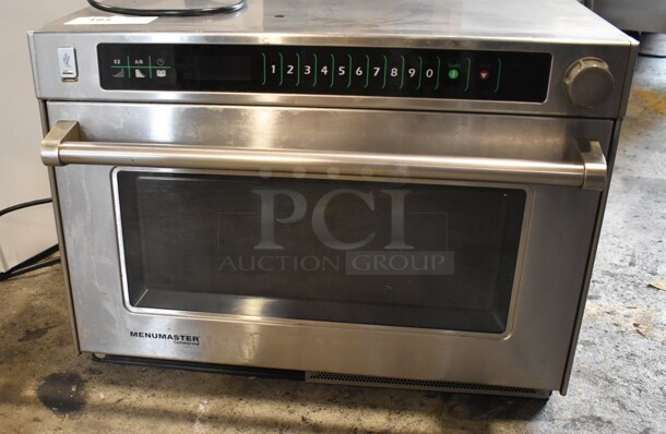 Menumaster MSO22 Stainless Steel Commercial Countertop Microwave Oven. 208/240 Volts, 1 Phase. 