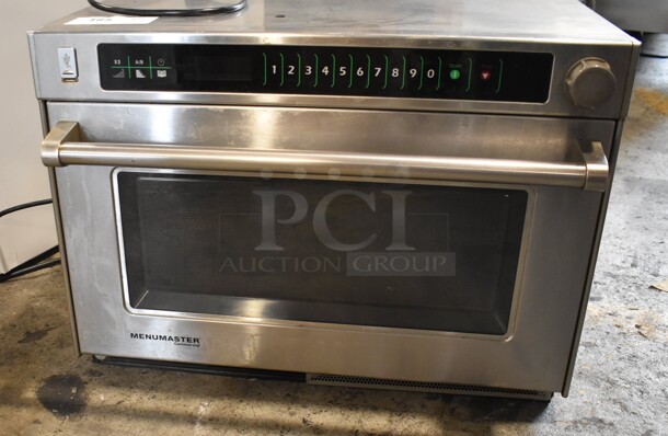 Menumaster MSO22 Stainless Steel Commercial Countertop Microwave Oven. 208/240 Volts, 1 Phase.  - Image 1 of 5
