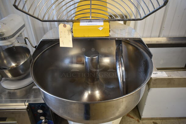 Powermix FC35D Metal Commercial Floor Style Spiral Dough Mixer w/ Stainless Steel Mixing Bowl and Bowl Guard on Commercial Casters. 220 Volts, 3 Phase.  - Image 5 of 7