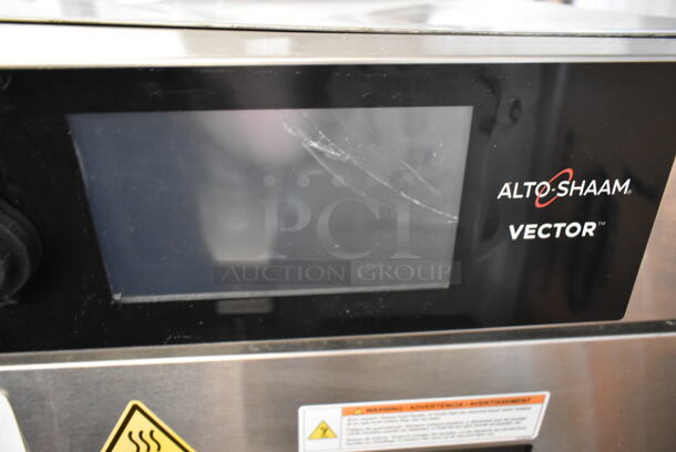 2019 Alto Shaam VMC H4H Stainless Steel Commercial Electric Powered Half-Size Vector H Multi Cook Oven on Stand. See Pictures For Side Dent and Crack in Screen. 208-240 Volts, 3 Phase. - Image 3 of 6