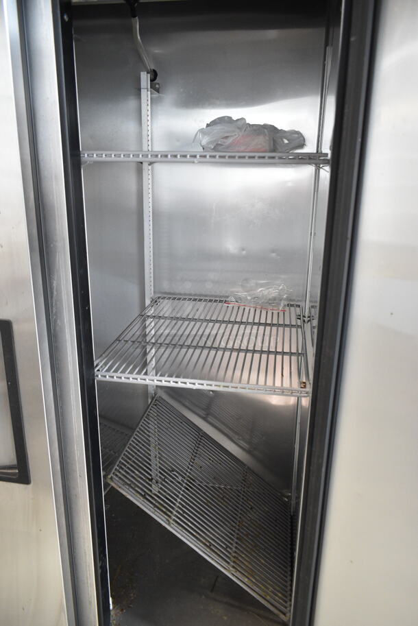 2017 True T-35 Stainless Steel Commercial 2 Door Reach In Cooler w/ Poly Coated Racks. 115 Volts, 1 Phase. Tested and Working! - Image 3 of 5