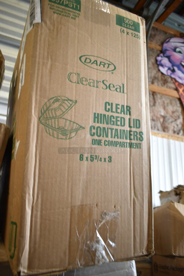 PALLET LOT of 30 BRAND NEW Boxes Including 2 Box 500LFLAT Choice Clear Plastic Flat Lid with Straw Slot - 32 oz. - 500/Case, 2 Box 795PTOKFT3 Choice Kraft Microwavable Folded Paper #3 Take-Out Container 7 3/4" x 5 1/2" x 2 1/2" - 200/Case, Clear Hinged Lid Containers, 2 Choice Black 1.5 oz Portion Cups, 500CC10 Choice 10 oz. Clear PET Plastic Cold Cup - 1000/Case, 2 Box Corrugated White Circles 12", Dinex DX3353IL03 DuraTherm Onyx Insulated 9 oz. Soup Bowl Lid - 48/Case, 2 Box 128HD8COMBO  ChoiceHD 8 oz. Microwavable Translucent Plastic Deli Container and Lid Combo Pack - 240/Case, 2 Box 394365M Medium Noble Gloves, Lavex Black 3946101M Gloves, 2 Box 500CC12 Choice Clear PET Customizable Plastic Cold Cup - 12 oz. - 1000/Case. 30 Times Your Bid! - Image 9 of 12