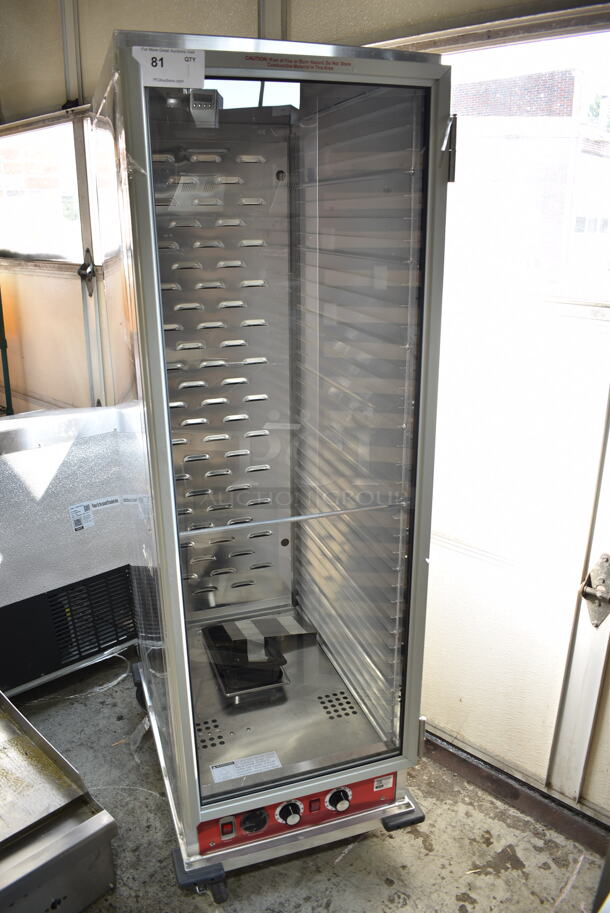 BRAND NEW SCRATCH AND DENT! Avantco 177HPI1836 Metal Full Size Insulated Heated Holding / Proofing Cabinet with Clear Door on Commercial Casters. 120 Volts, 1 Phase. Tested and Working! - Image 2 of 7