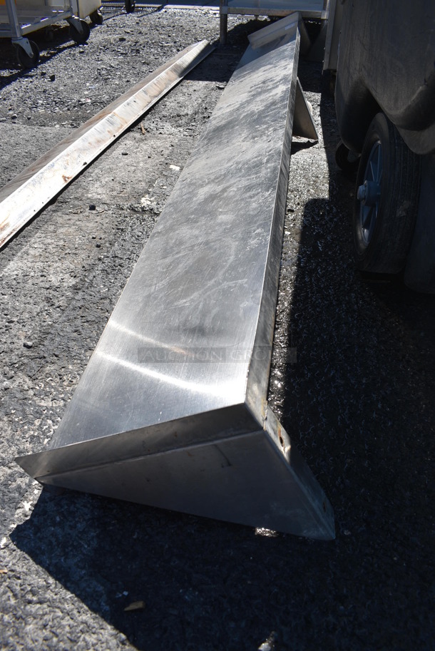 Stainless Steel Shelf w/ Wall Mount Brackets. 108x12x10 - Image 2 of 3