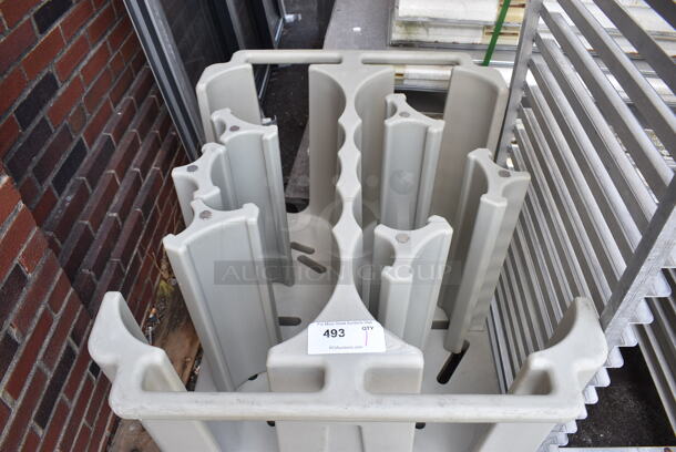 Gray Poly Dish Cart on Commercial Casters. 37.5x28x31.5 - Image 2 of 4