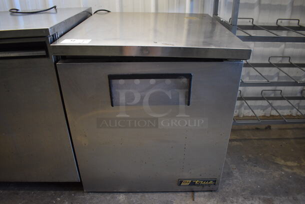 True Model TUC-27-LP Stainless Steel Commercial Single Door Undercounter Cooler. 115 Volts, 1 Phase. 27.5x30x31. Tested and Powers On But Does Not Get Cold