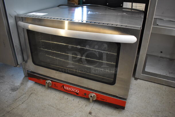 Avantco 177CO16 Stainless Steel Commercial Countertop Electric Powered Half Size Convection Oven w/ View Through Doors and Metal Oven Racks. 120 Volts, 1 Phase. 23x22x15 - Image 2 of 5
