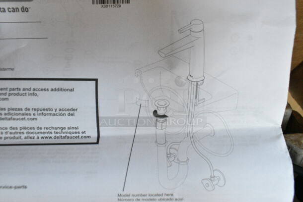 BRAND NEW SCRATCH AND DENT! 26A559LFPP Delta Faucet 559LF-PP 1.2 GPM Deck-Mount Chrome Finish Lavatory Faucet with Lever Handle and Pop-Up Drain - Image 4 of 6