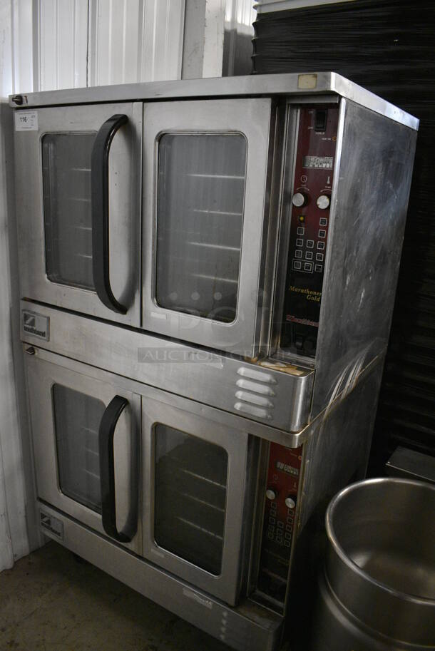 2 Southbend Marathoner Gold Stainless Steel Commercial Full Size Convection Oven w/ View Through Doors, Metal Oven Racks on Commercial Casters. 208 Volts, 3 Phase. 38x31x65. 2 Times Your Bid! - Image 2 of 7
