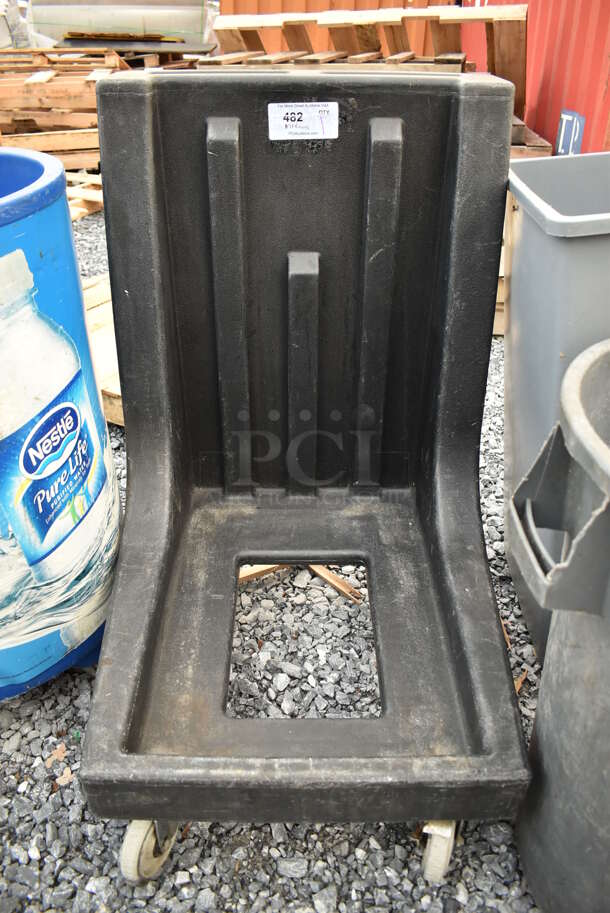 Cambro CD300HB Black Poly Cart on Commercial Casters. 24x29x37