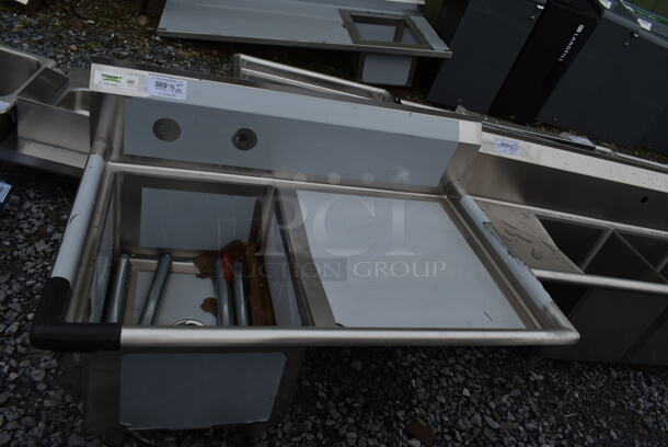 BRAND NEW SCRATCH AND DENT! Regency 600S1172324R Stainless Steel Single Bay Sink w/ Right Side Drain Board. Bay 17x23. Drain Board 22.5x24 - Image 2 of 6