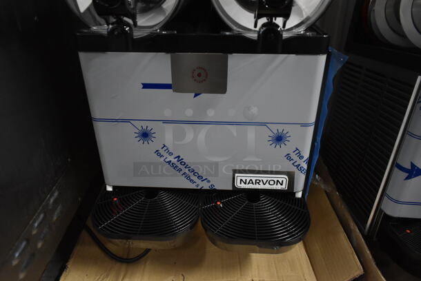 BRAND NEW SCRATCH AND DENT! 2022 Narvon 378SM2 Stainless Steel Commercial Countertop 2 Hopper Slushie Machine. 115 Volts, 1 Phase. Tested and Working! - Image 4 of 7