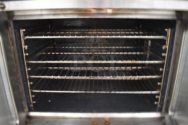 2 Southbend Marathoner Gold Stainless Steel Commercial Full Size Convection Oven w/ View Through Doors, Metal Oven Racks on Commercial Casters. 208 Volts, 3 Phase. 38x31x65. 2 Times Your Bid! - Image 6 of 7