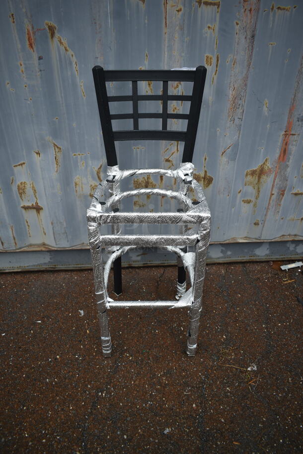 15 BRAND NEW! BFM Seating Black Finish Metal Bar Height Chair Frames w/ Window Back. 15 Times Your Bid!