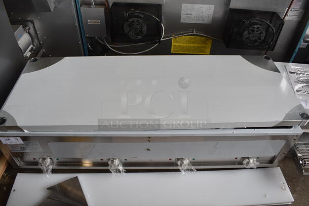 BRAND NEW SCRATCH AND DENT! 2024 ServIt 423EST4WO500 Stainless Steel Commercial Four Pan Open Well Electric Steam Table with Adjustable Undershelf. 120 Volts, 1 Phase. Tested and Working! - Image 6 of 7