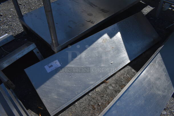 Stainless Steel Shelf w/ Wall Mount Brackets. 48x14x9 - Image 2 of 2