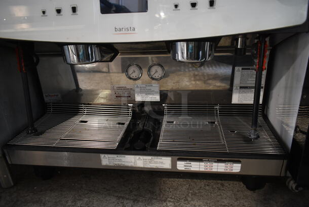 2018 Schaerer Barista Metal Commercial Countertop 2 Group Espresso Machine w/ 2 Hoppers and 2 Steam Wands. 208/240 Volts, 1 Phase. - Image 4 of 6
