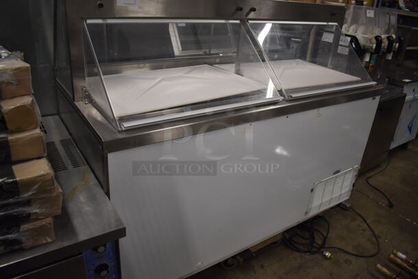 Stainless Steel Commercial Ice Cream Dipping Cabinet w/ 3 Stainless Steel Ice Cream Tub Collars. 125 Volts, 1 Phase. 68x30x60. Tested and Working! - Image 2 of 9