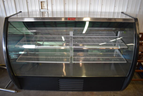 McCray Metal Commercial Floor Style Deli Display Case Merchandiser w/ Poly Coated Racks. 72x30x59. Tested and Working!