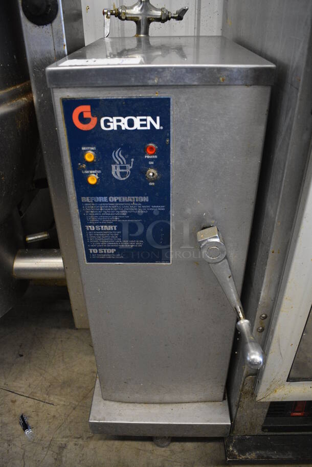 Groen Model DHT/1-40 Stainless Steel Commercial Propane Gas Powered Floor Style 40 Gallon Tilting Steam Kettle. 47x34x52 - Image 6 of 9